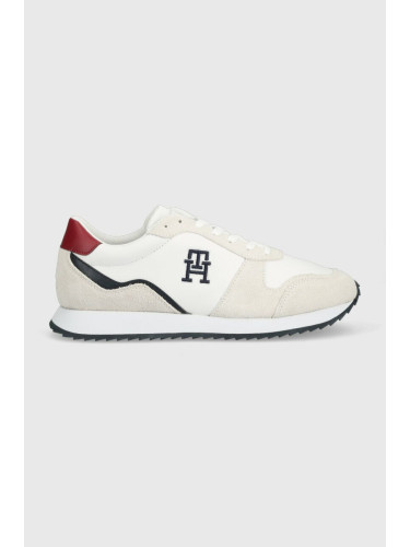 Кожени маратонки Tommy Hilfiger RUNNER EVO LEATHER в бяло FM0FM04479