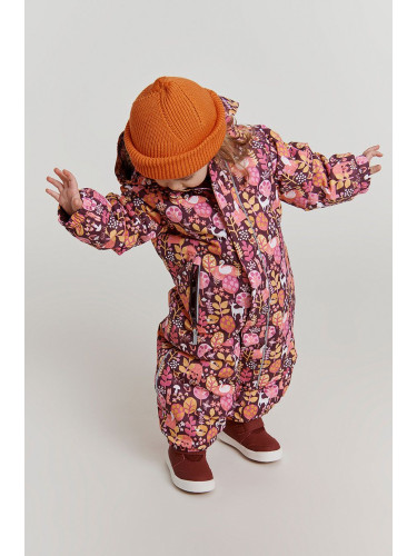 Детска вълнена шапка Reima в оранжево от плътен трикотаж от вълна
