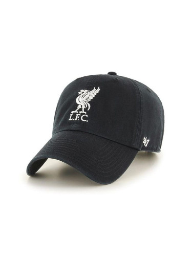 Шапка с козирка 47 brand EPL Liverpool в черно с апликация