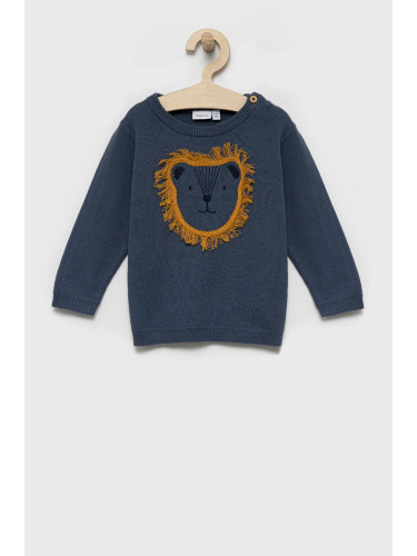 Детски памучен пуловер Name it от лека материя