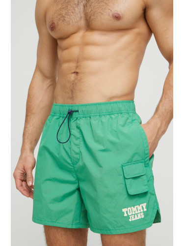 Плувни шорти Tommy Jeans в зелено