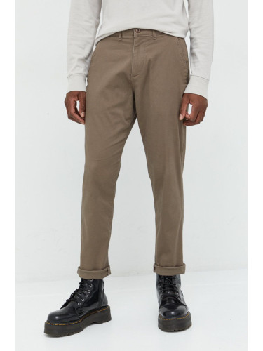 Панталони Abercrombie & Fitch в кафяво с кройка тип чино