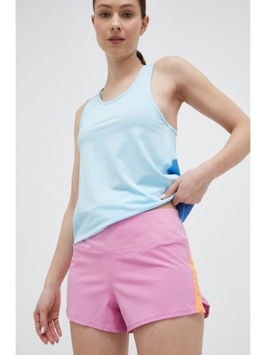 Къс панталон за бягане Roxy Bold Moves в розово с апликация със стандартна талия