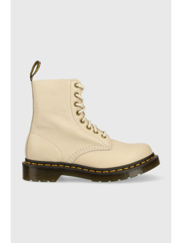 Кожени кубинки Dr. Martens 1460 Pascal в бежово с равна подметка DM26802292