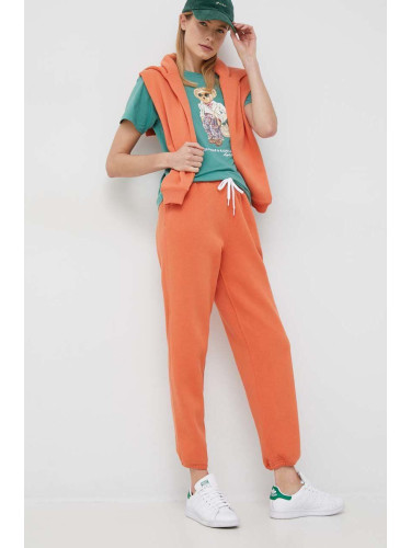 Спортен панталон Polo Ralph Lauren в оранжево с изчистен дизайн 211891560