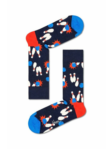 Чорапи Happy Socks Bowling в тъмносиньо