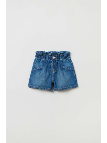 Детски дънков къс панталон OVS в синьо с изчистен дизайн