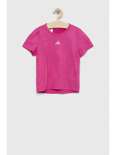 Детска тениска adidas G RUN TEE в лилаво