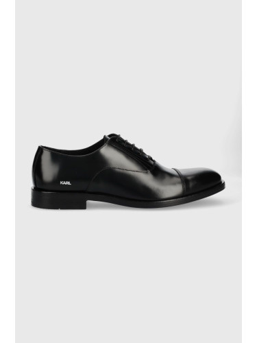 Кожени половинки обувки Karl Lagerfeld Urano Iv в черно