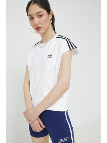 Памучна тениска adidas Originals в бяло