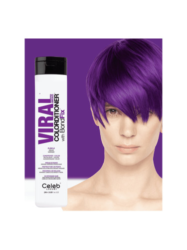 Оцветяващ балсам-маска за руса и кестенява коса с кичури Celeb Viral Colorditioner Purple