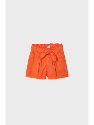 Детски къси панталони Mayoral в оранжево с изчистен дизайн