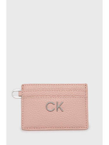 Калъф за карти Calvin Klein дамски в розово
