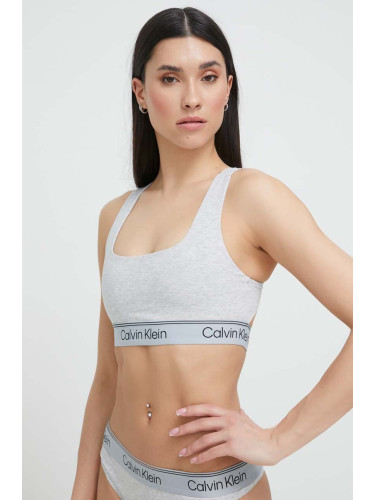 Сутиен Calvin Klein Underwear в сиво с десен