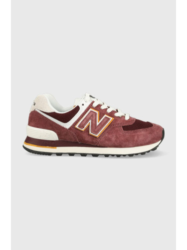 Маратонки New Balance U574MO2 в бордо