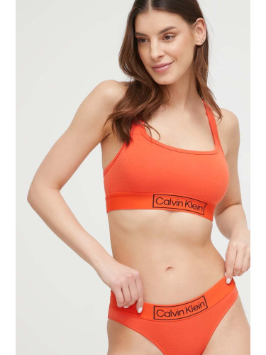 Сутиен Calvin Klein Underwear в червено с изчистен дизайн