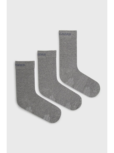 Чорапи Skechers (3 чифта) в сиво