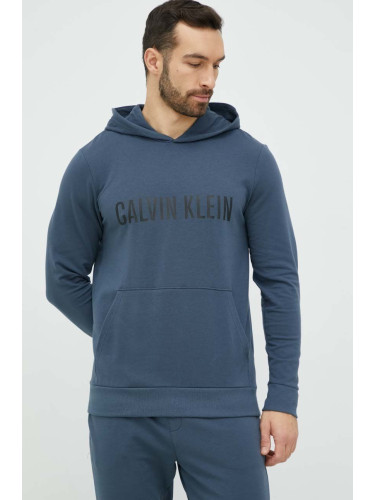 Горнище на пижама тип суичър Calvin Klein Underwear меланж на