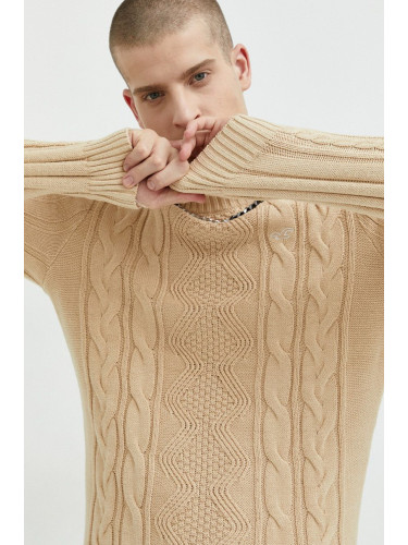 Пуловер Hollister Co. мъжки в кафяво