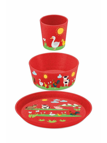 Детски комплект: чиния, купа, чаша Koziol (3 броя)