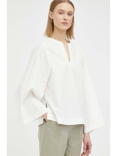 Памучна блуза By Malene Birger Kamill дамска в бежово с изчистен дизайн