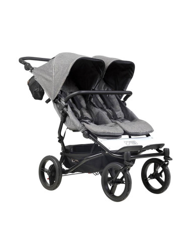 Количка за близнаци или породени деца + чанта Mountain Buggy Duet v3.2 Luxury Collection с десен рибена кост