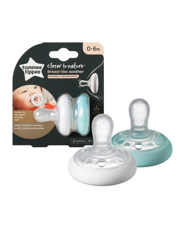 Ортодонтични залъгалки Tommee Tippee Breast-like 0-6м