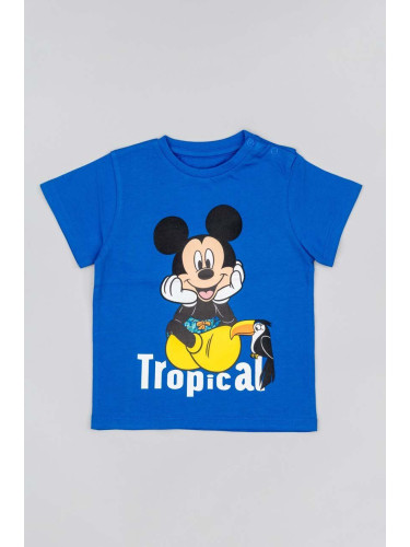Детска памучна тениска zippy x Disney в синьо с принт
