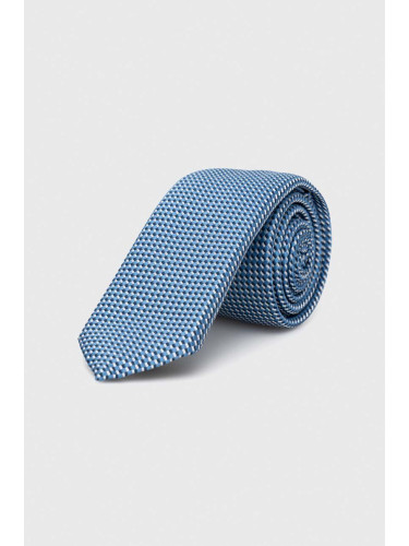 Вратовръзка с коприна BOSS в синьо