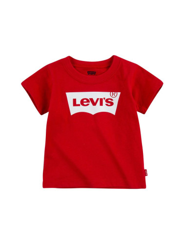 Детска тениска Levi's в червено с принт