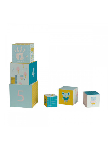 Активни кубчета за кула с отпечатъци с боички Baby Art 