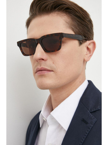 Слънчеви очила Alexander McQueen в кафяво
