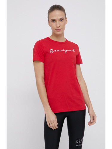 Памучна тениска Rossignol в червено RLKWY05