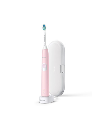 Електрическа четка за зъби ProtectiveClean Philips Sonicare, серия 4300 розова + кутия