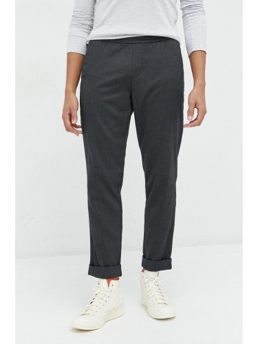 Панталони Abercrombie & Fitch в черно със стандартна кройка