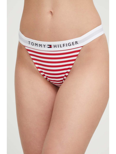 Долнище на бански Tommy Hilfiger в червено