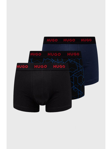 Боксерки HUGO (3-pack) в тъмносиньо 50480170