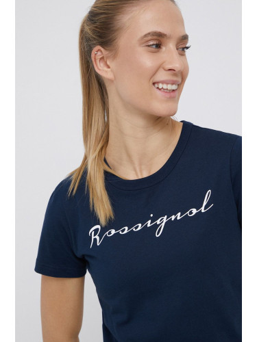 Памучна тениска Rossignol в тъмносиньо RLKWY05
