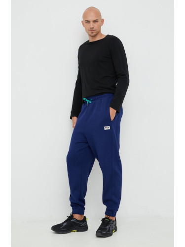 Спортен панталон Fila в тъмносиньо с изчистен дизайн