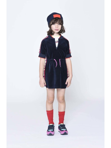 Детска рокля Marc Jacobs в тъмносиньо къс модел разкроен модел