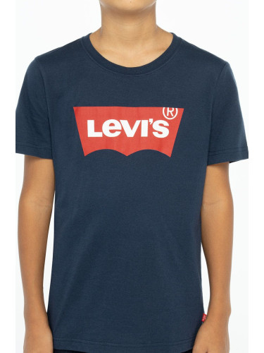 Детска тениска Levi's в тъмносиньо с принт