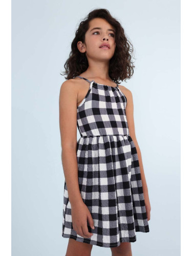 Детска рокля Mayoral в черно среднодълъг модел разкроен модел
