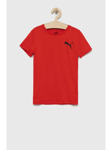 Детска тениска Puma ACTIVE Small Logo Tee B в червено с принт