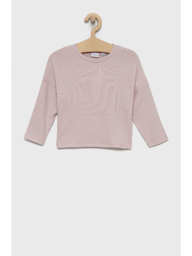Детски пуловер Name it в розово от лека материя