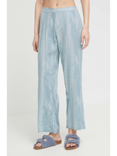 Долнище на пижама Calvin Klein Underwear дамско в синьо