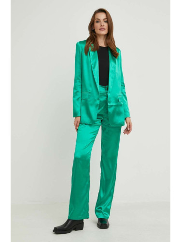 Комплект сако и панталон Answear Lab дамски в зелено