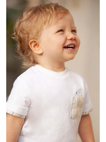 Бебешка тениска Mayoral в бяло с принт