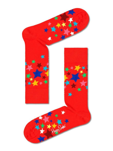 Чорапи Happy Socks Stars Sock в червено