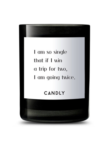 Candly - Ароматна соева свещ I am so single 250 g