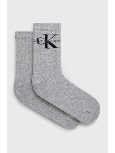 Чорапи Calvin Klein Jeans дамски в сиво 701218750